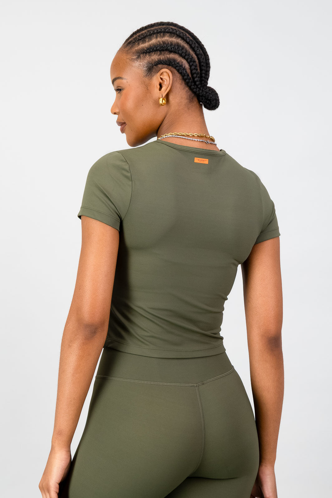 Olivia Fitted Tee - Olive