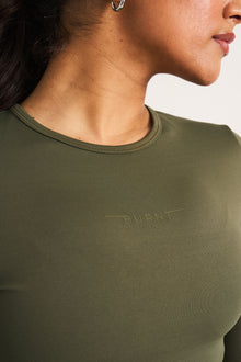 Olivia Fitted Tee - Olive